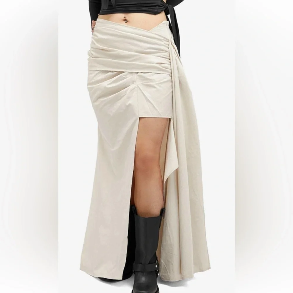 House Of Sunny Women's Venus Midi Skirt in Pearl Size 2. B18